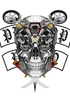 骷髅头印花华亿平台图片