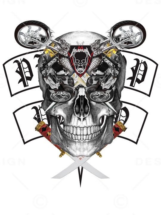 骷髅头印花华亿平台图片