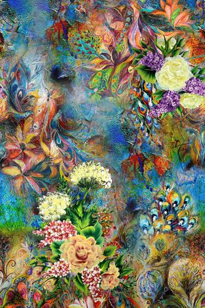 孔雀印花华亿平台图片