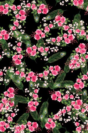 抽象花印花华亿平台图片