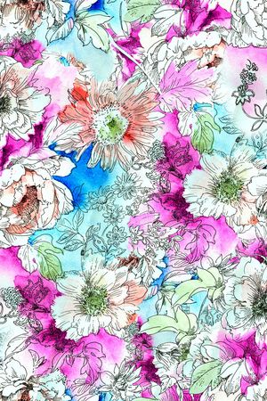 花卉印花华亿平台图片