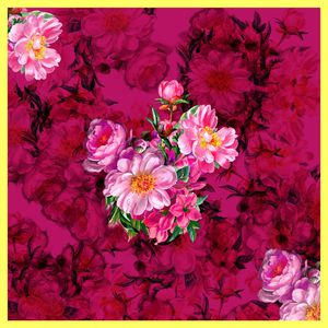 抽象花卉印花华亿平台图片