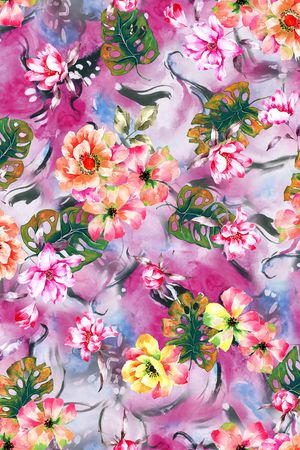 花卉印花华亿平台图片