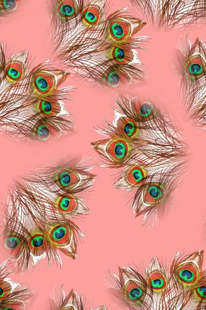 孔雀羽毛印花华亿平台图片