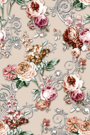 花卉印花华亿平台图片