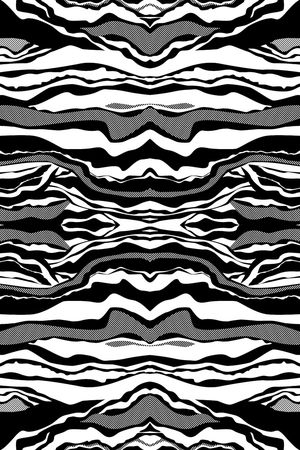 波浪条纹印花华亿平台图片