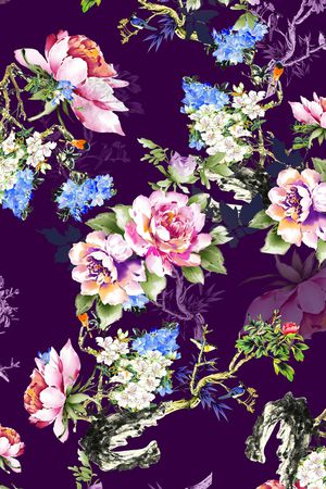 花卉印花华亿平台图片