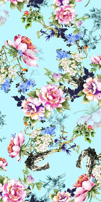 764376-中国风层次花卉