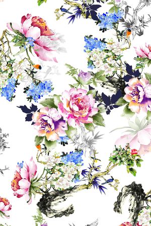 花卉印花华亿平台图片