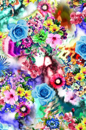 花朵印花华亿平台图片