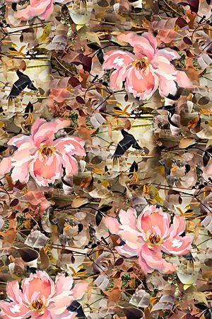 时尚手绘水彩画花卉数码印花时尚潮流女装裙子抽象几何清爽印花沙发华亿平台立体手绘印花最新高清数码印花蕾丝绣花肌理时尚潮流大牌复古印花欧美风印花华亿平台图片