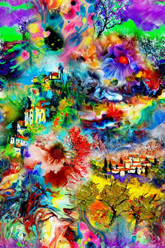 抽象印花华亿平台图片