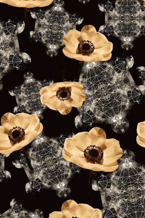 不规则几何印花华亿平台图片