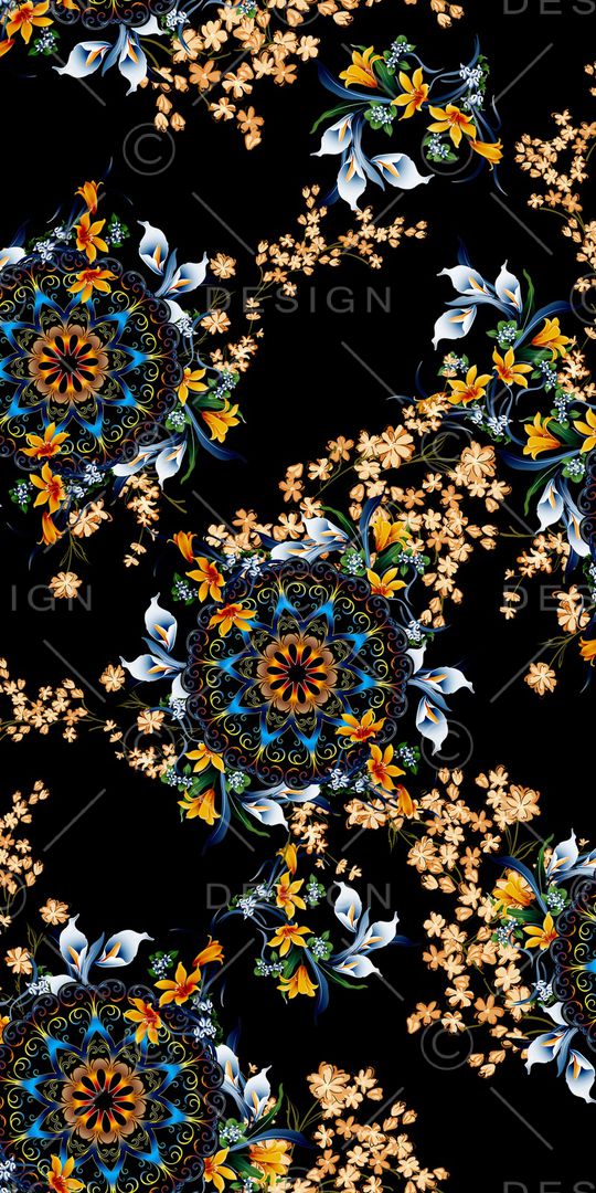 花卉印花华亿平台图片