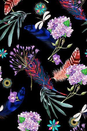 花卉印花华亿平台图片