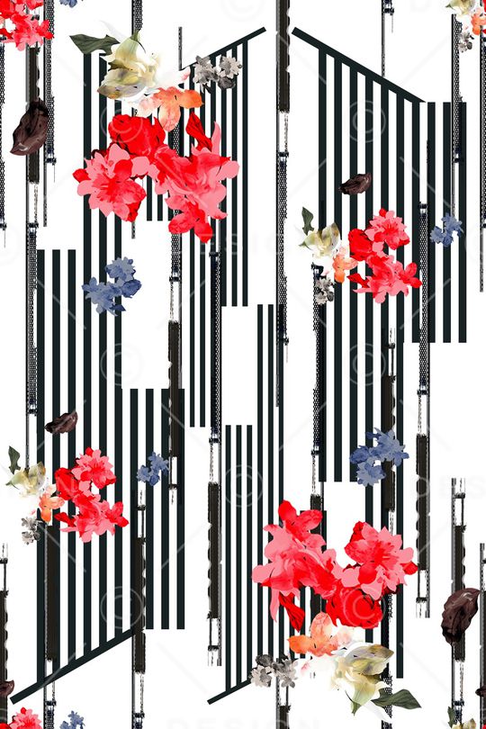 牡丹印花华亿平台图片