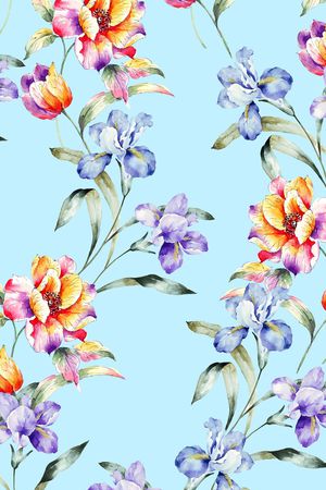 清新花卉印花华亿平台图片