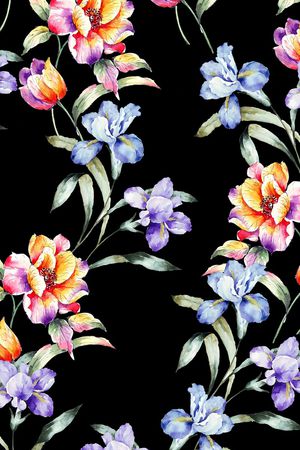 清新花卉印花华亿平台图片