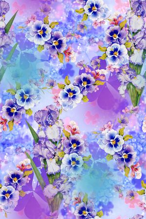 梦幻花卉印花华亿平台图片