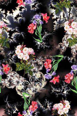 花卉印花华亿平台图片