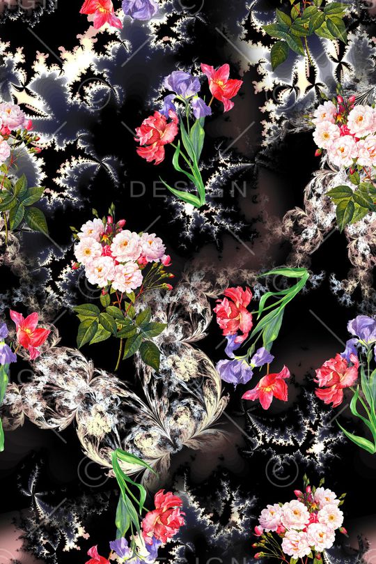 花卉印花华亿平台图片