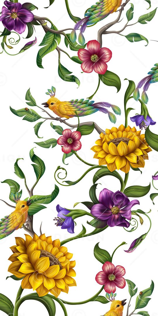 花卉印花华亿平台图片