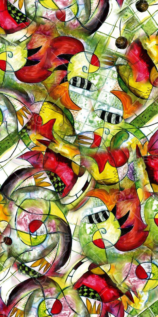 手绘水彩印花华亿平台图片