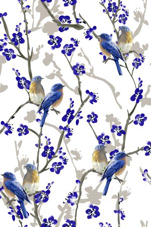 山水画印花华亿平台图片