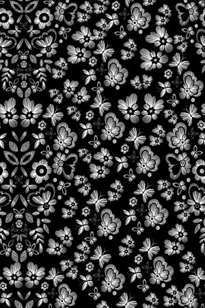 黑白花印花华亿平台图片