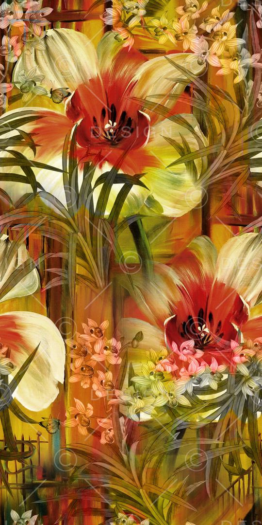 花卉印花华亿平台图片