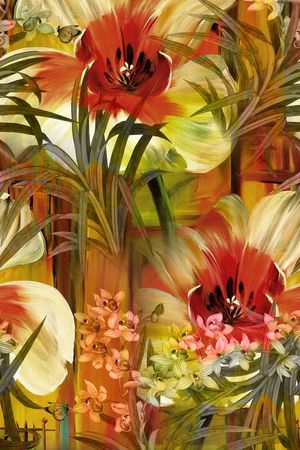 花卉印花华亿平台图片