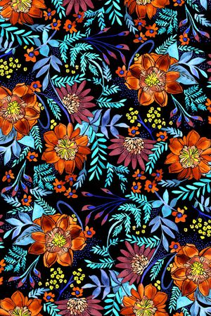 写实花卉印花华亿平台图片