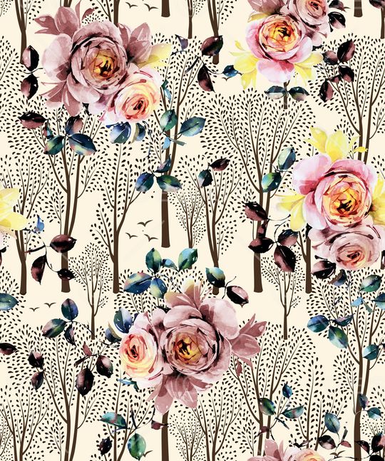 花卉印花华亿平台图片