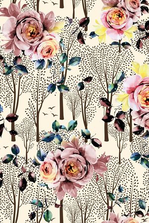 花卉印花华亿平台图片