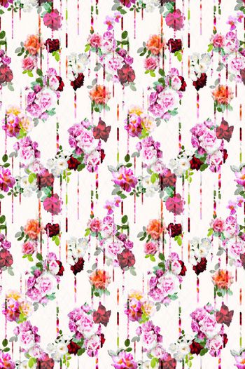 炫彩花卉印花华亿平台图片