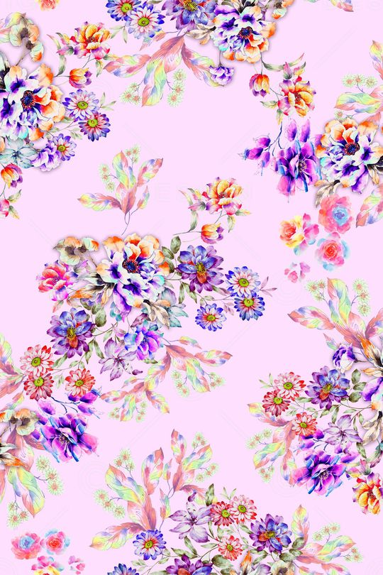 花卉印花华亿平台图片