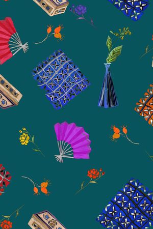 手绘印花华亿平台图片