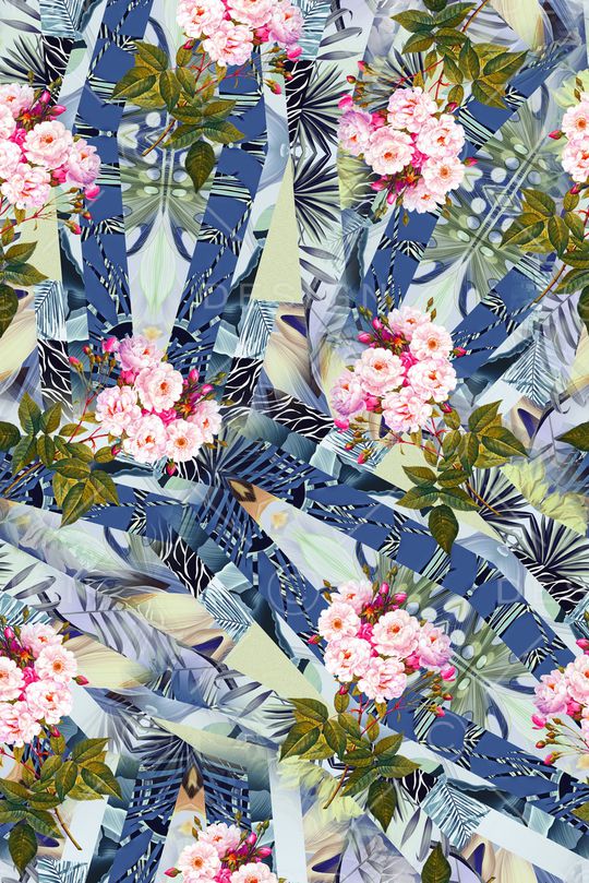 花卉印花华亿平台图片