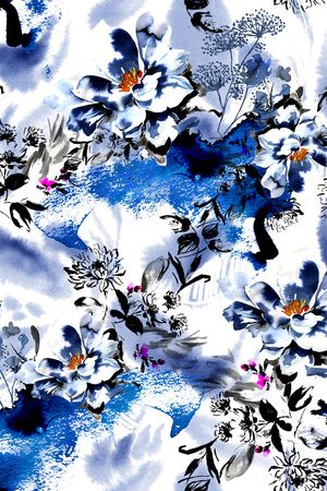 花卉印花华亿平台图片