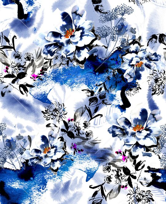 花卉印花华亿平台图片