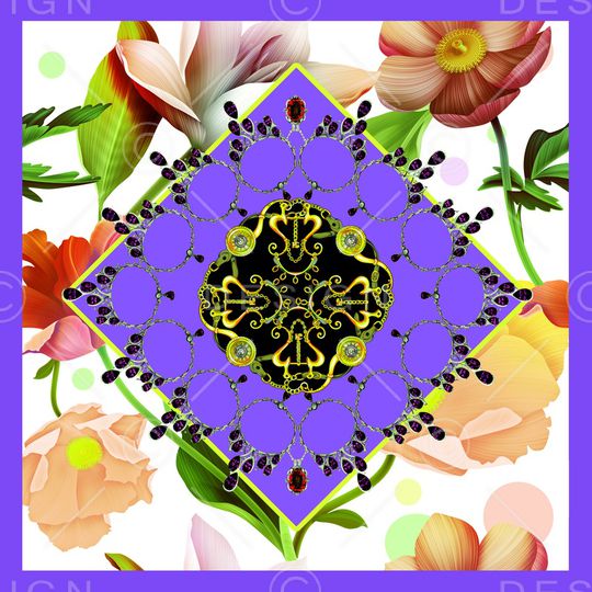 小方巾印花华亿平台图片