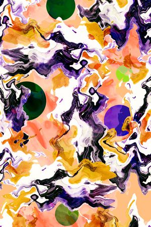 抽象花卉印花华亿平台图片