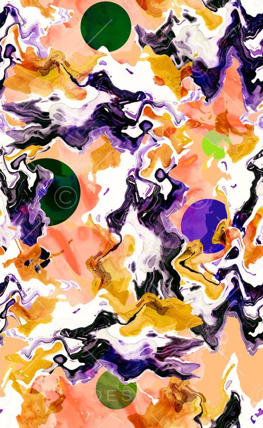 抽象花卉印花华亿平台图片