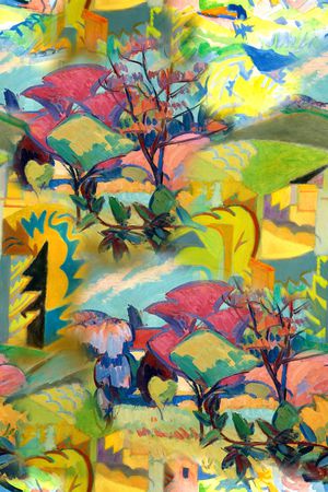 抽象印花华亿平台图片