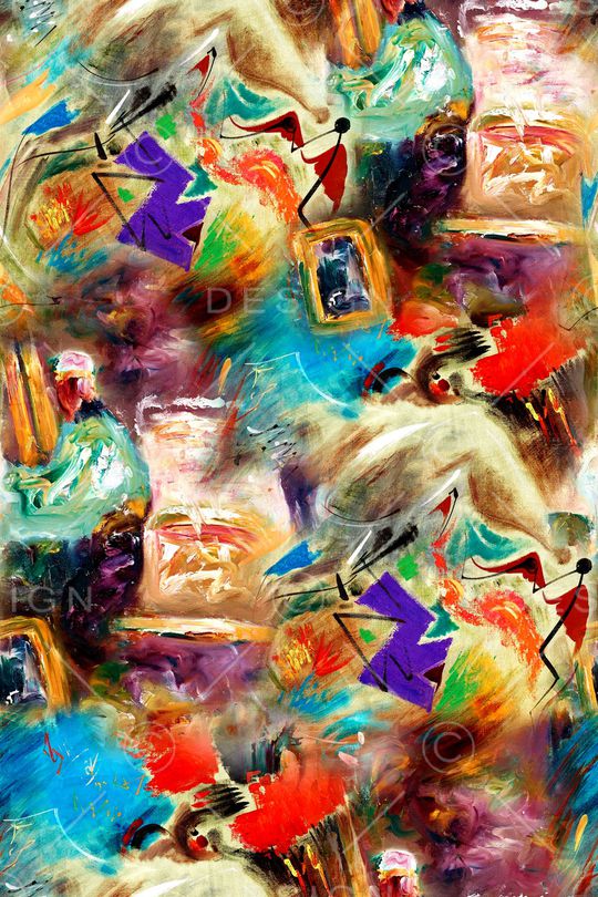 抽象印花华亿平台图片