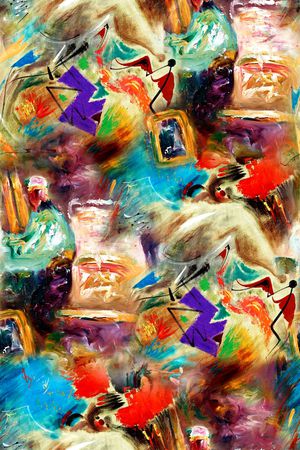 抽象印花华亿平台图片