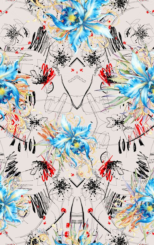 手绘印花华亿平台图片