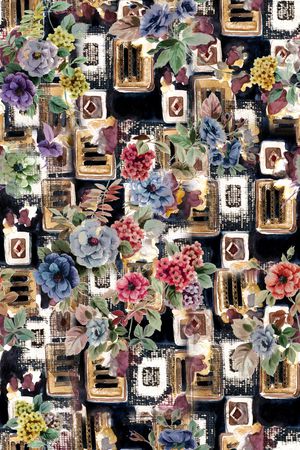 复古印花华亿平台图片