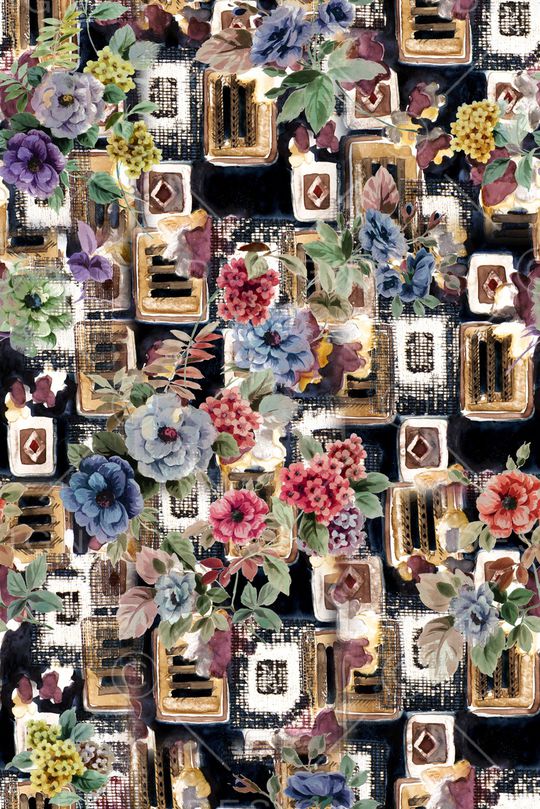 复古印花华亿平台图片