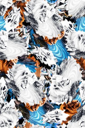 动物纹印花华亿平台图片